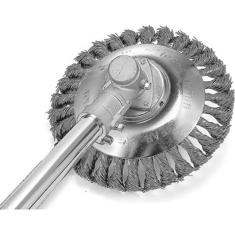 MINE Jinxiu Roue en fil d'acier Tondeuse à gazon Tête de désherbage Brosse de désherbage Outil de jardin Brosse de coupe gazon Roue de désherbage en fil d'acier (8 pouces) (1pcs) (1/2)