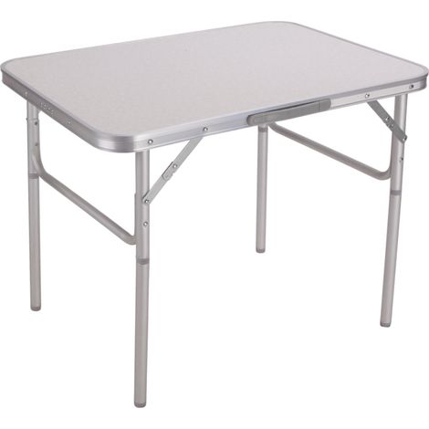 MESA PLEGABLE ALUMINIO 75X55X25/60 CM BLANCA