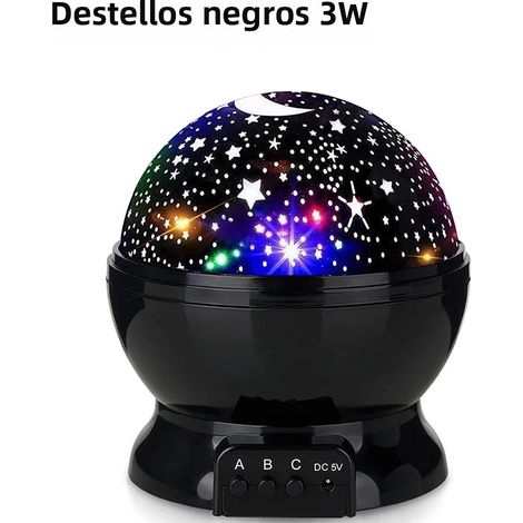 Projecteur d’étoiles 3W, veilleuse pour garçons et filles, décoration murale LED rotative, cadeau amusant pour chambre d’enfant (1/4)