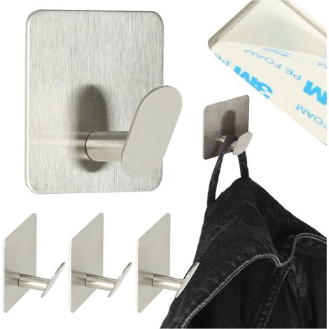 Ganci da bagno in argento 4 pezzi