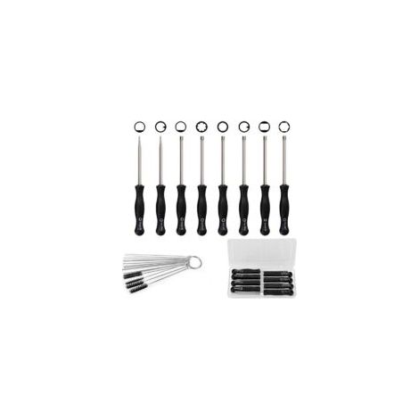 Tournevis de Réglage de Carburateur 8 Pcs Nettoyage Moteur Réparation Convient à La Plupart des Moteurs avec Mallette de Transport - Crezuo