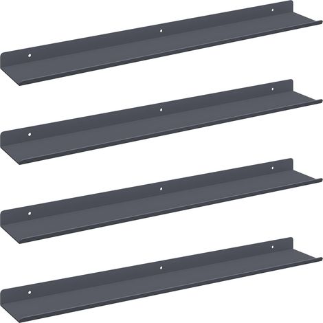 Étagère flottante 4 pcs Anthracite 60 x 8,5 x 2,5 cm Acier (1/5)