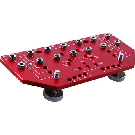 Gabarit de perçage pour chevilles d'étagère 2 en 1 35 mm alliage d'aluminium outil de quincaillerie de meuble guide de perçage (1/5)