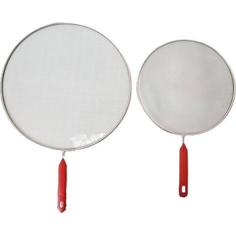 Paraschizzi per padelle cucina 18 a 32 coperchio antischizzo da fritto alimenti scola cibi set da 2 (1/5)