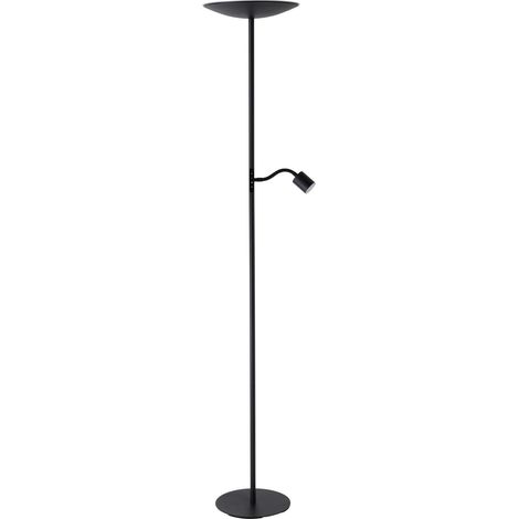 Piantana Industrial Minimal Conivarino Acciaio Nero 2 Luci Led 30W 3150+480Lm (1/2)