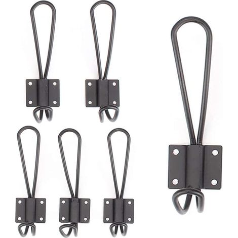 Schwarze Haken Wandgarderobe Schwarzer Haken Wandhaken für Badezimmer Küche Schwarze Garderobe 6 Stück