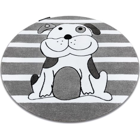 Carpet PETIT PUPPY circle grey grey round 160 cm