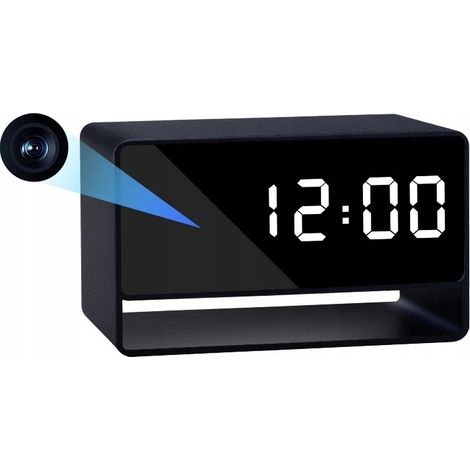 UHR MIT VERSTECKTER MINI-SPIONAGEKAMERA, FULL HD, WIFI-WECKUHR