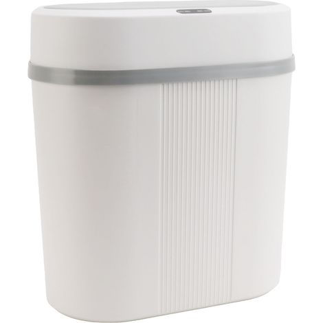 Poubelle intelligente de 12 litres alimentée par batterie avec capteur de mouvement, poubelle à induction automatique pour chambre, salle de bain et cuisine (1/5)