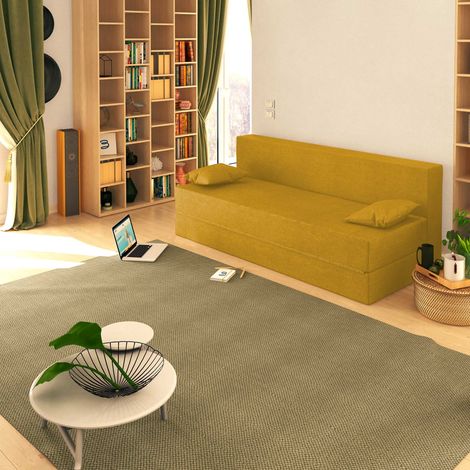 Baldiflex Divano Letto Morbido TreTris 3 Posti che diventa 3 Posti letto colore Ambra (1/4)