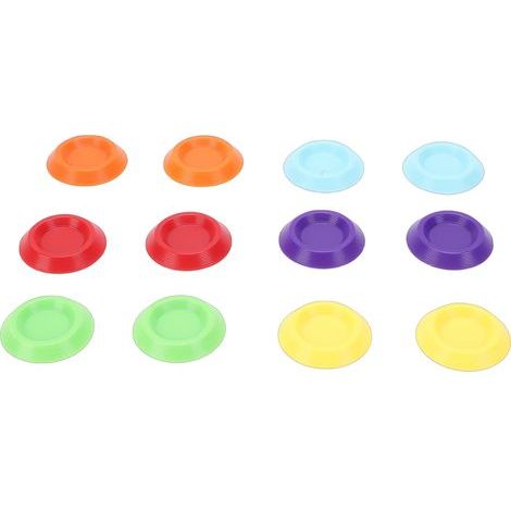 Small 1.3-inch colored plastic food dishes, 12 pieces, feeding bowl for isopods, springtails, small invertebrates (1/5)