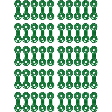 Clips ronds pour toile d'ombrage, lot de 50, en plastique résistant au vieillissement, pour filets solaires, filets anti-oiseaux, jardinage, vert (1/5)