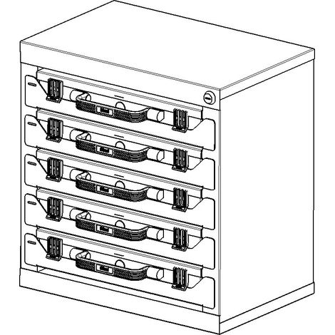 eurokraft pro, Bloc de rangement avec mallettes de rangement, h