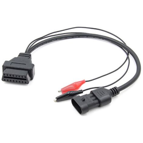 Adaptateur OBD2 3 broches vers 16 broches, pour connecteur de diagnostic embarqué, câble d'extension pour adaptateur OBD2, compatible avec les câbles de scanner. (1/4)