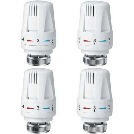 4 PCS Tête thermostatique de radiateur PCS, tête de thermostat de radiateur TRV M30 x 1,5, vanne thermostatique de radiateur, vannes de radiateur de radiateur pour système de chauffage pour la maison