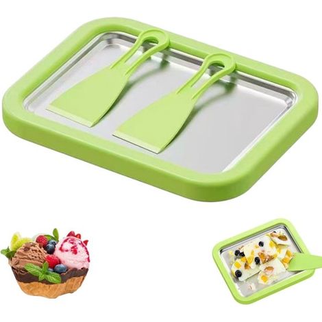 Grüne Edelstahl-Form für frittiertes Eis und Joghurt, 22 x 17,5 x 3,5 cm (1/4)