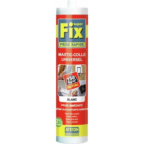 Mastic-colle polymère Fix ALL High Tack à très haute adhérence initiale blanc carton de 12 cartouches - SOUDAL
