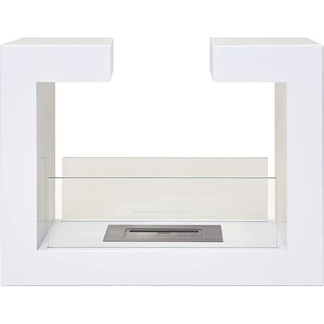 Biocamino da Pavimento Nathan Bianco 3,7 kW - 78x25x58h cm (1/5)
