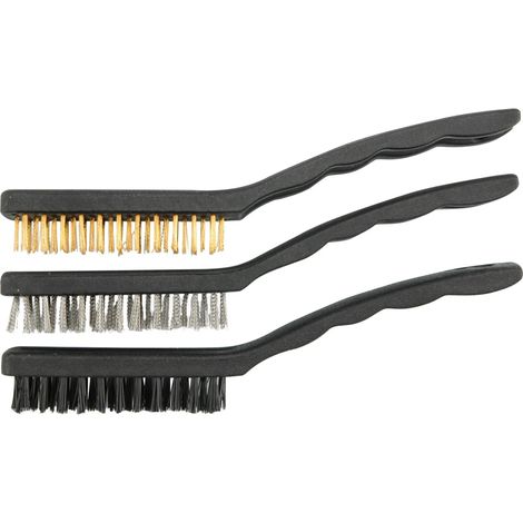 Bürstensatz Bürsten: Messing-Stahl-Nylon 3-Tlg. +230mm
