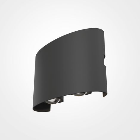 Lampada Da Parete Moderna Da Esterno Metallo Grigio Luce Led 4W Ip54 (1/5)