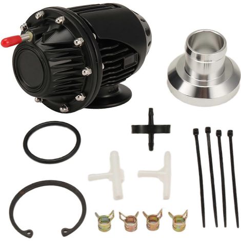 Soupape de décharge SQV4, soupape turbo, soupape de décharge de pression, bride réglable, adaptateur SQV4 noir (1/5)