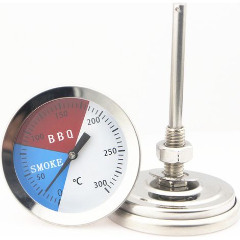 1 Thermomètre pour barbecue, Précision +/- 1°C, Écran 5cm, Plage 0-300°C, Pour fumoir et cuisson (1/5)