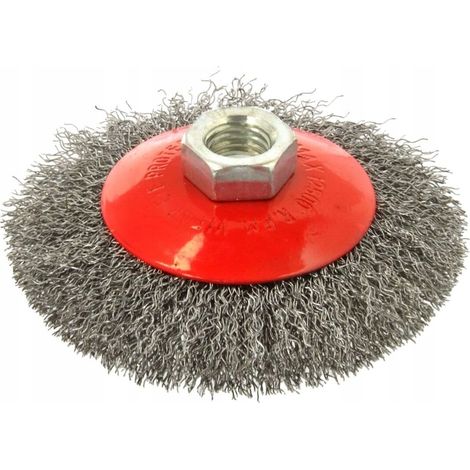 Cepillo de alambre geko g00597 100 mm acero rosca M14 (1/3)