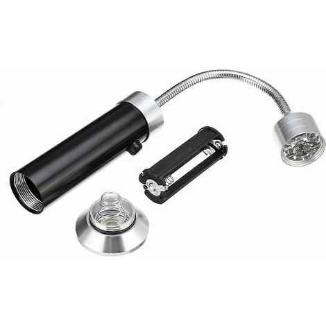 Flexible 9-LED-Grilllampe, 2 Stück, Magnetfuß, verstellbarer Griff, schwarz, Kunststoffgehäuse, ideal für Camping und den Gebrauch zu Hause. (1/5)