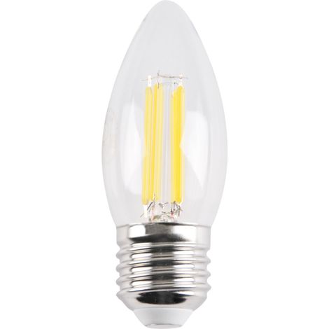 Ampoule LED filament C37 E27 4,5W 4000K 550lm Polux (1/3)