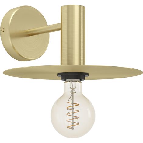 Applique Moderna Escandell Acciaio Ottone Spazzolato 1 Luce E27 (1/4)