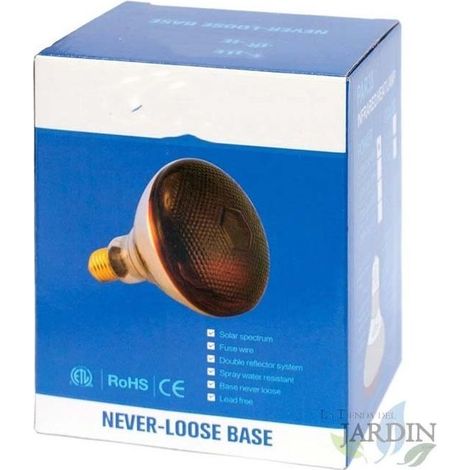 Lampe à ampoule infrarouge 250W pour incubateurs et soins aux œufs