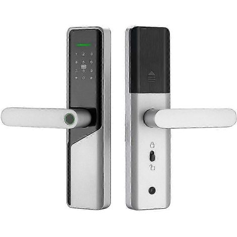 Serrure de porte intelligente Tuya WiFi avec empreinte digitale, mot de passe dynamique et NFC (pile non incluse), modèle C (2025 A1) (1/5)