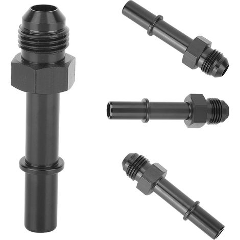 AN6 Kraftstoffadapter-Anschluss auf 3/8 Schnellkupplungsstecker (Außengewinde) für GM, schwarz (1/5)