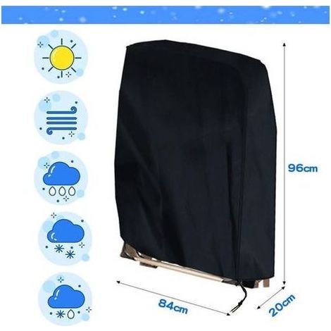 Housse de Protection pour Chaise Longue Pliante, Housse Transat Jardin Anti-UV, Imperméable, Anti-poussière, 210D Oxford Housse Relax Jardin pour Chaises Longues, Fauteuil Relax (96x85cm) (1/5)