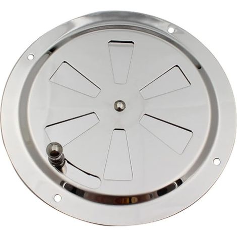 Grille ronde de ventilation, Acier inoxydable, 125 mm, Argent, polyvalent et pratique, pour un usage quotidien (1/3)