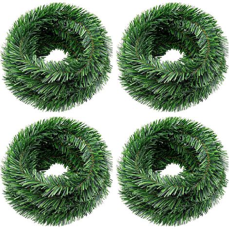 Guirlande de Sapin Couronne de Noël Artificiel Vert de 22 m Décoration de Noel Intérieure et Extérieure pour Cheminée Porte Mur Fenêtre Escalier Sapin de Noël (1/5)