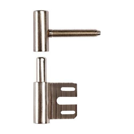 Paumelle Fiche mixte Ø 15 mm 48,5 mm Pour bois/métal V0020/V8100 NICKELEE