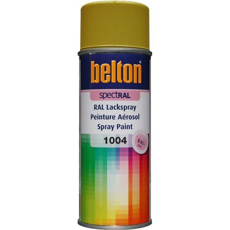 Bombe de peinture Belton Spectral RAL1004 Jaune or 400ml