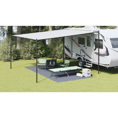 vidaXL Tent Carpet Folding Blue and Grey 500 x 250 cm Polyethylene