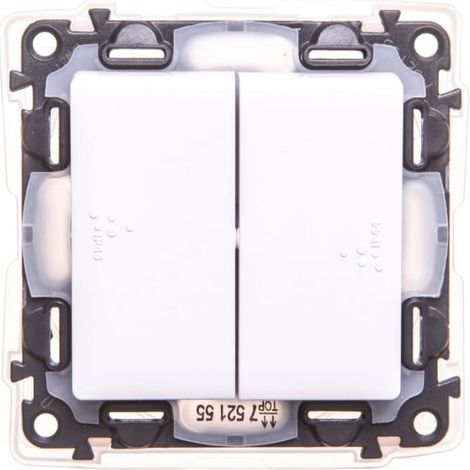 Interrupteur Legrand valena life IP44 10AX double levier