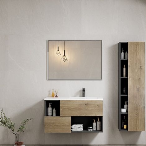 Mobile Bagno Milano 90 cm Con Specchio  - MedaHome (1/4)