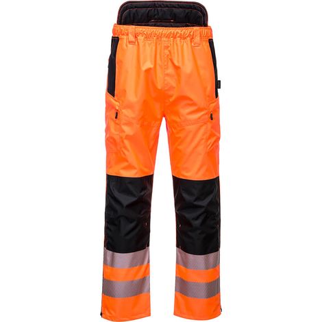 Pantaloni ad alta visibilità estrema Pw3 - Taglia Xxxl - Arancione/nero - Portwest