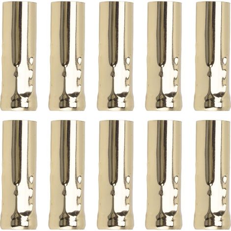 Tube métallique E14 pour support de lampe à bougie, accessoires d'éclairage de Base 25x80mm doré 10 pièces (1/5)