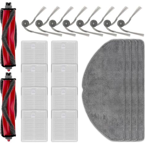 (22 piezas) Kit de accesorios y repuestos para robots aspiradores Roborock Q7 M5, Q7 M5+, Q7 L5, Q7 L5+, 2 cepillos giratorios, 8 cepillos laterales, 8 filtros HEPA, 4 paños de limpieza (1/5)