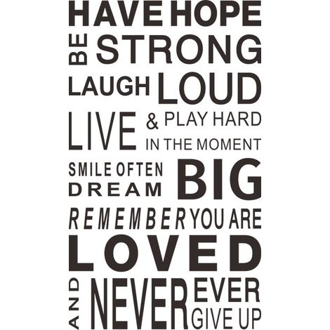 Autocollant Mural Motivation - Vinyle PVC Non Toxique - Pour Mur Plâtre Carrelage Verre Métal - Décor Intérieur Maison Bureau - 1 Pièce (1/5)