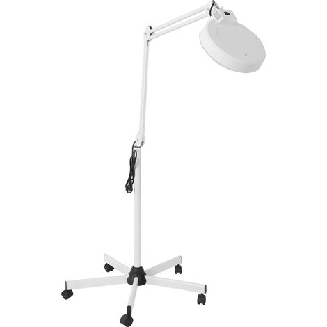 Virellio – Lampe loupe sur roulettes 8X 24W – Tube fluorescent 2400 LM – Bras flexible 470mm – Lentille Ø12,5 cm – Pour réparation électronique, couture et tatouage (1/5)