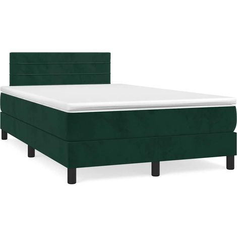 Maison Exclusive - Cama box spring con colchón terciopelo verde o (1/5)
