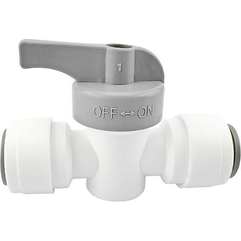 1 Pièces Raccords de Filtre à Eau, 3/8" Robinet en Ligne/Vanne D'arrêt, Vannes Marche/Arrêt pour Filtres à Eau (1/5)