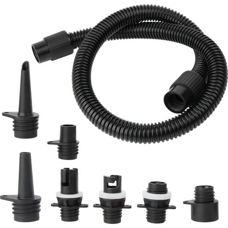 Adaptateur De Pompe, Adaptateur De Kayak, Tuyau Gonflage Spa, Adaptateur Gonfleur Paddle, Adaptateur de Pompe Gonflable, avec 7 Buse de Valve d'air, pour Paddle,Kayak,Dériveur (1/5)
