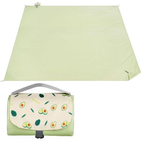 Picknickdecke 210x220 cm wasserdicht faltbar mit Tragegriff für 4-5 Personen (1/5)